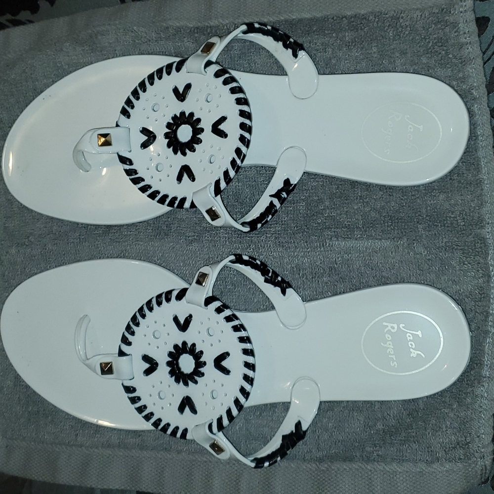 Slightly wear Jack Roger Jelly Black/White Size 10